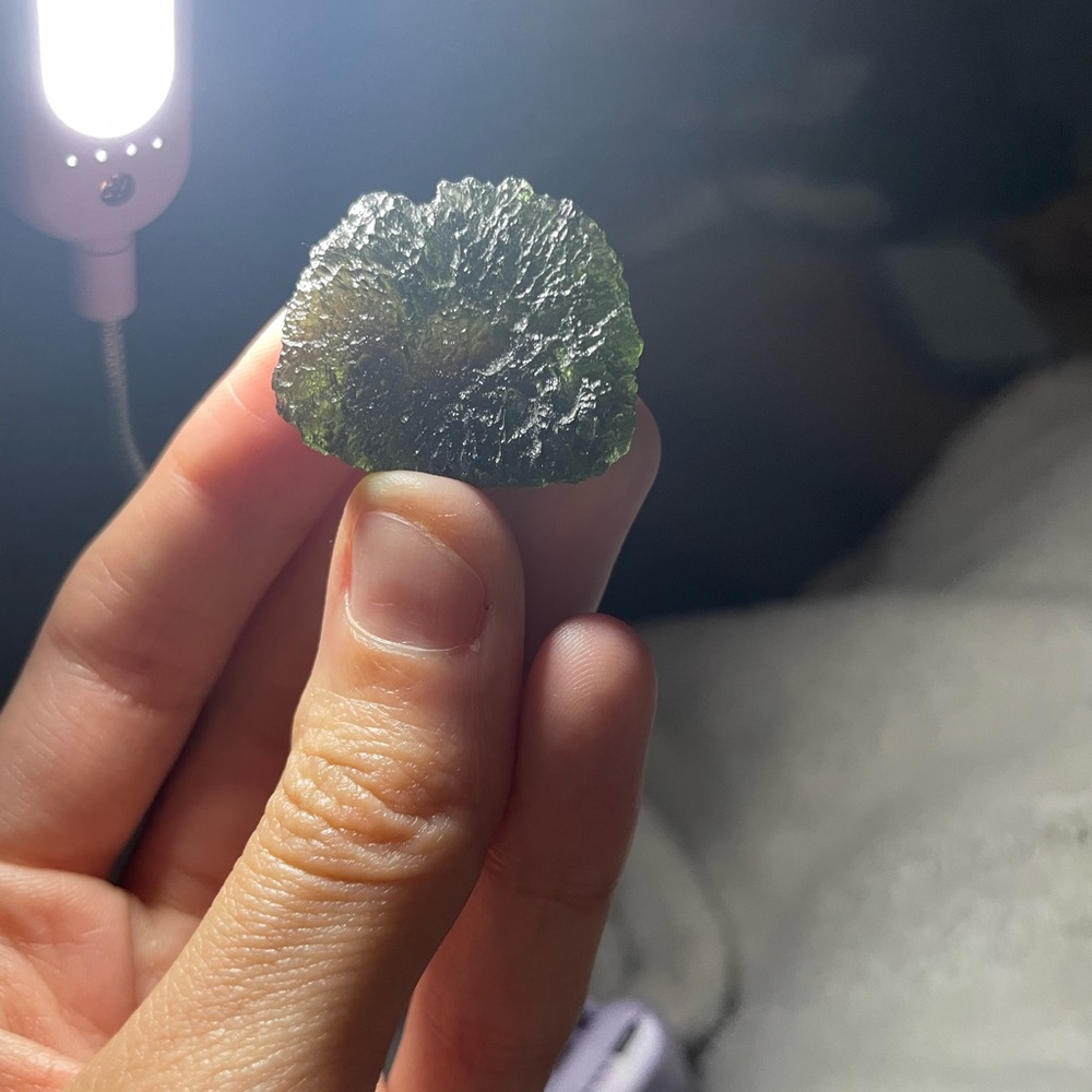 Authentic Czech Large Raw Moldavite (Tektite) Stone - Picture 7 of 7